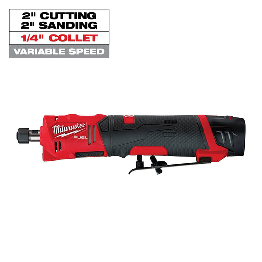 Milwaukee M12 FUEL™ 1/4" Straight Die Grinder Kit — 2486-22