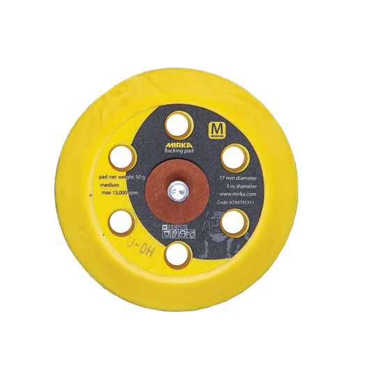Mirka 913GV 3-Inch Grip Multi-Hole Backing Pad, Backup Pad 3" Grip MH J-Hook, 913GV