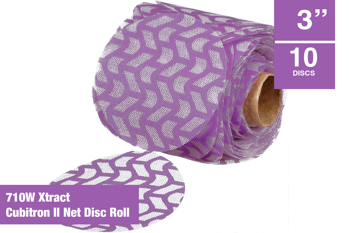 3M™ 710W Xtract™ 3" Net Sanding Discs Roll Cubitron II ™ Hook and Loop, 10 Discs