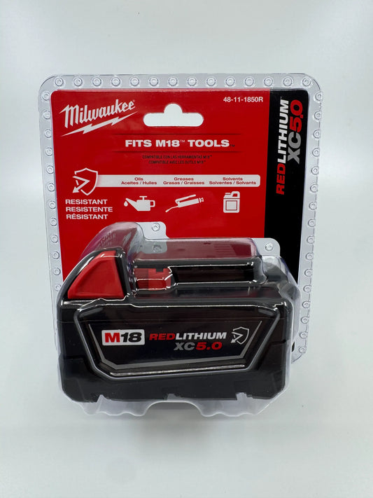 Milwaukee® M18 REDLITHIUM™ XC5.0 Impact Resistant Battery, 48-11-1850R