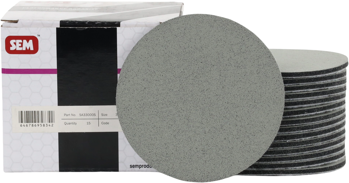 SEM SA33000S 3-Inch 3000-Grit Foam Discs, 15-Pack, 3 in / 3000 grit / 15-pack, SA33000S