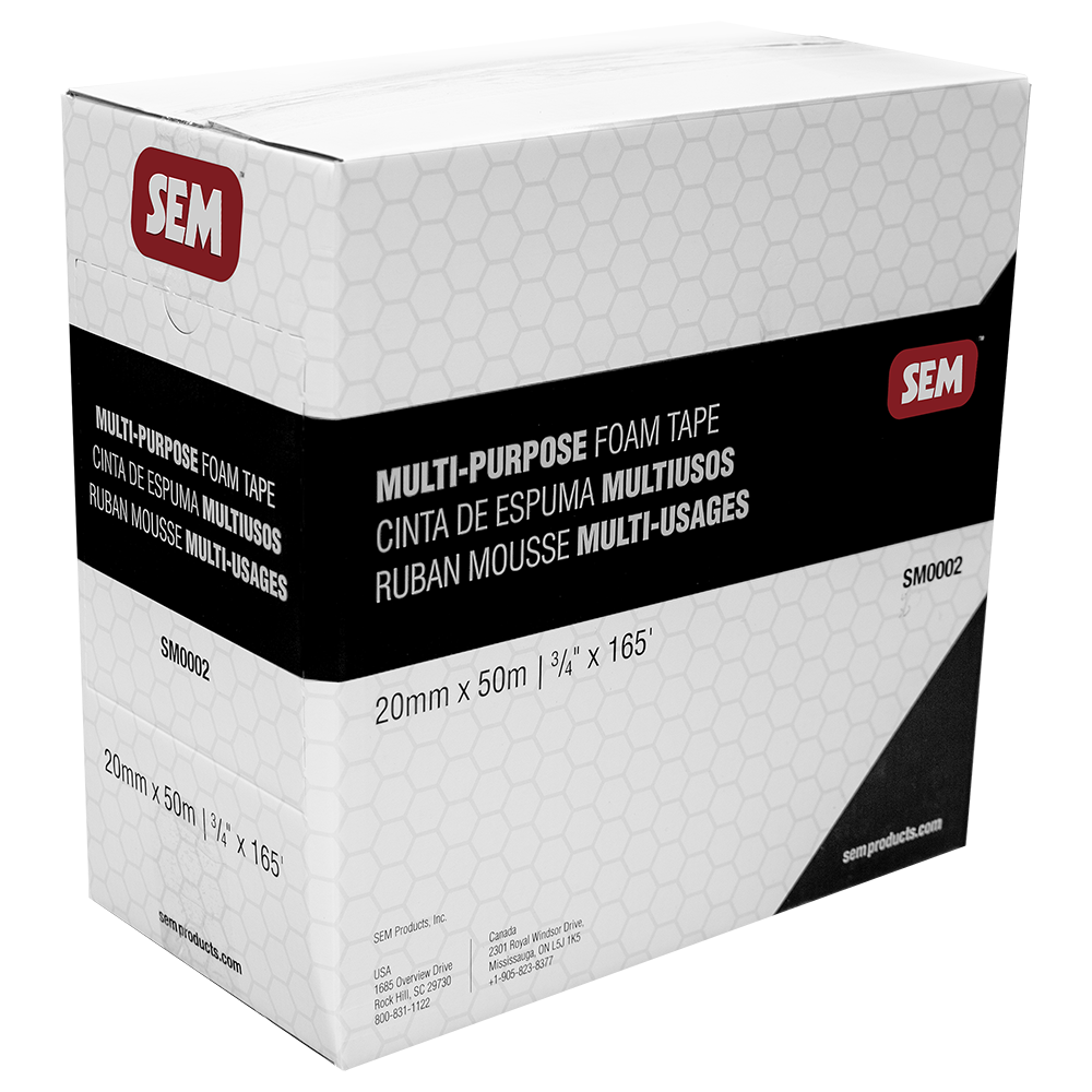 SEM SM0002 Multi-Purpose Foam Masking Tape, 20 mm × 50 m, 20 mm × 50 m, SM0002