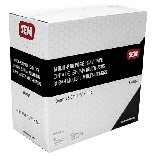 SEM SM0002 Multi-Purpose Foam Masking Tape, 20 mm × 50 m, 20 mm × 50 m, SM0002