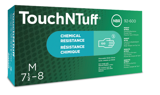 Ansell® TouchNTuff® 92-600 Disposable Nitrile Gloves, Medium, 100 Gloves /box
