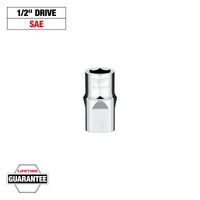 Milwaukee 1/2" Drive SAE 6-Point Socket with FOUR FLAT™ Sides — 45-34-9100