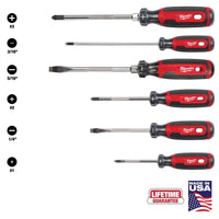 Milwaukee 6 PC. Cushion Grip Screwdriver Set (USA) — MT200-6