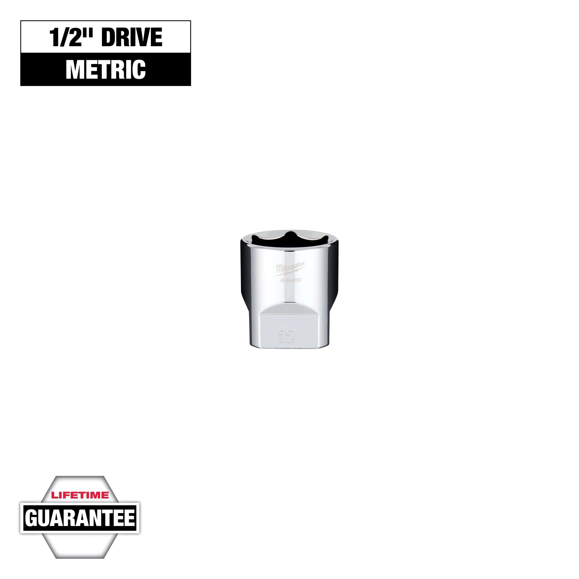 Milwaukee 1/2" Drive 32mm Socket — 45-34-2032