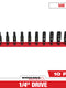 Milwaukee 10 PC SHOCKWAVE™ Impact Duty SAE Deep 6 Point Socket Set — 49-66-7001