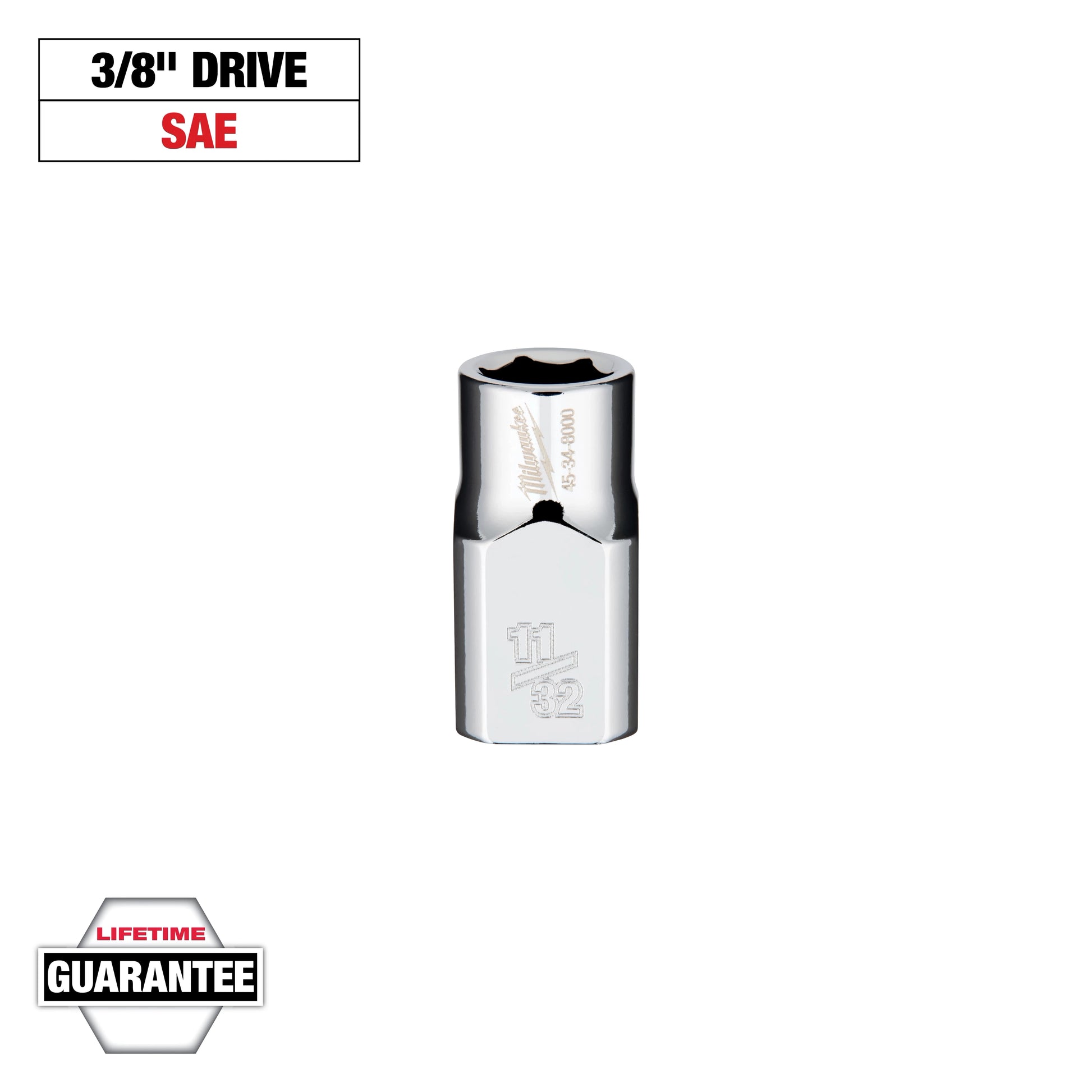 Milwaukee 3/8" Drive 11/32" Socket — 45-34-8000