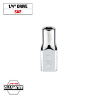 Milwaukee 1/4" Drive 3/16" SAE Socket with FOUR FLAT™ Sides — 45-34-9001