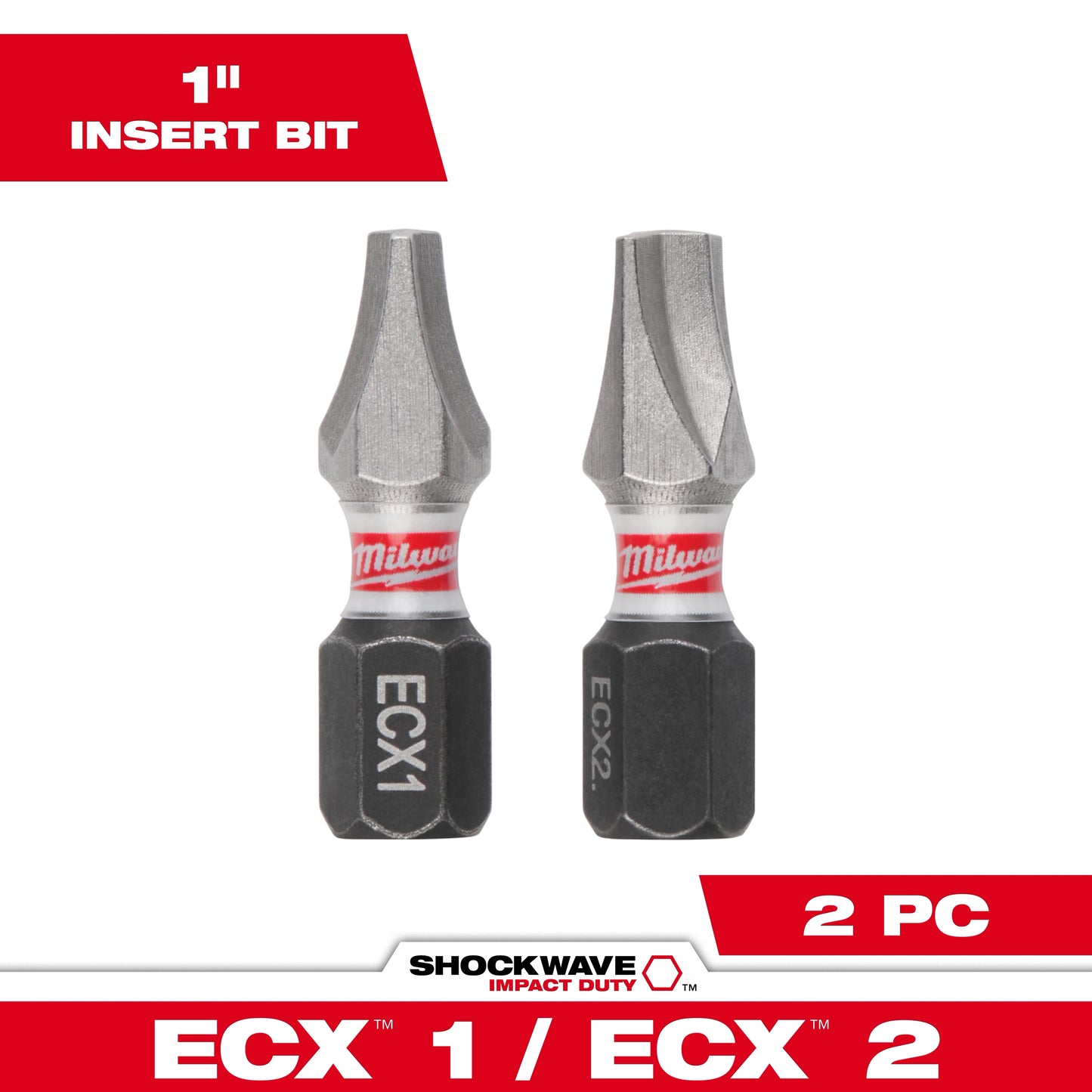 Milwaukee 2 PC SHOCKWAVE™ Impact Duty 1" Impact Duty ECX Combo Kit — 48-32-4440