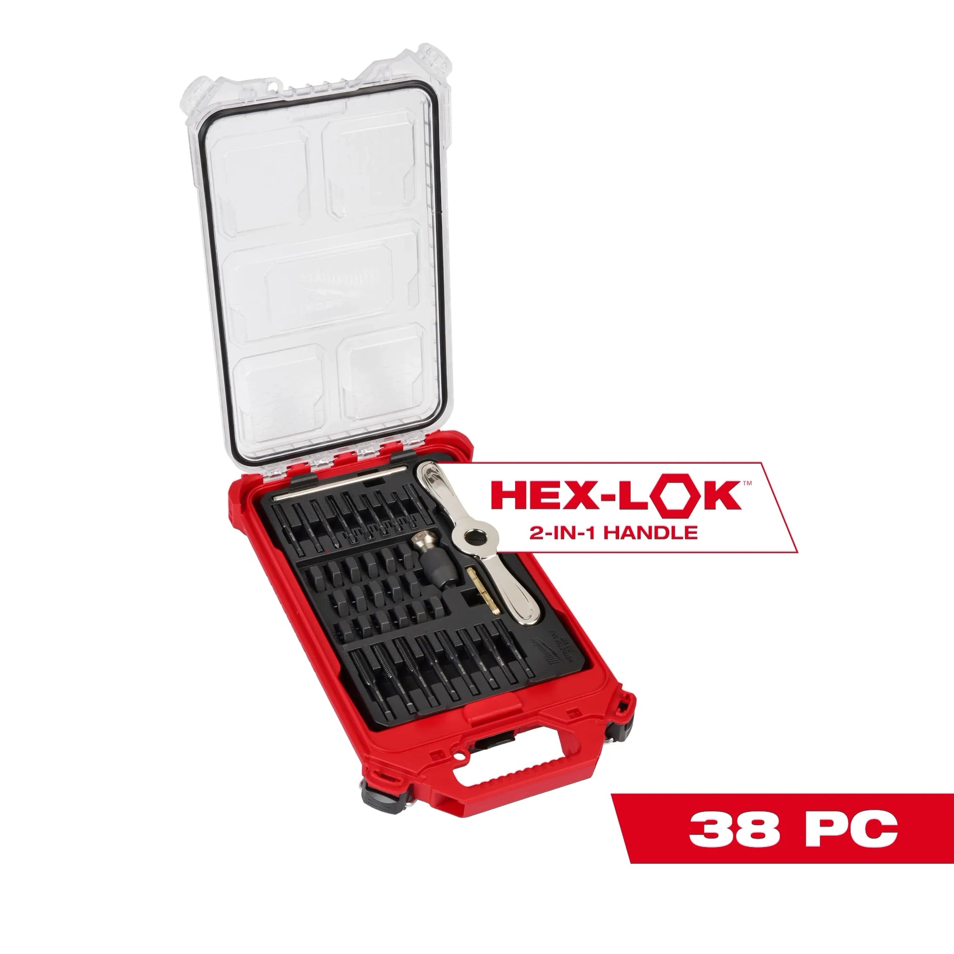 Milwaukee 38 PC Metric Tap & Die PACKOUT™ Set w/ HEX-LOK™ 2-in-1 Handle — 49-22-5603