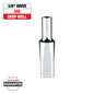 Milwaukee 3/8" Drive 1/4" SAE Deep Socket with FOUR FLAT™ Sides — 45-34-9073