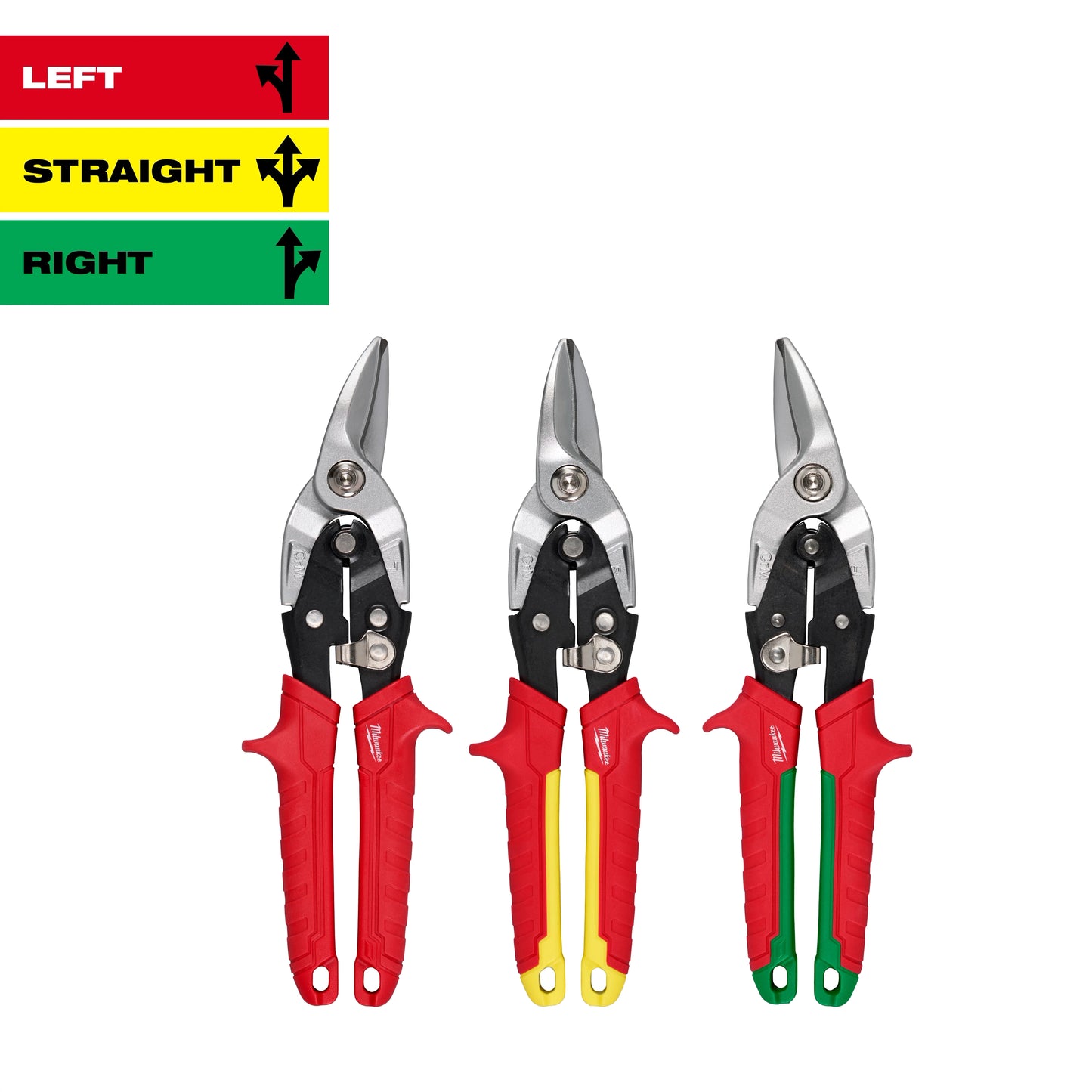Milwaukee 3 PC Aviation Snip Set — 48-22-4563