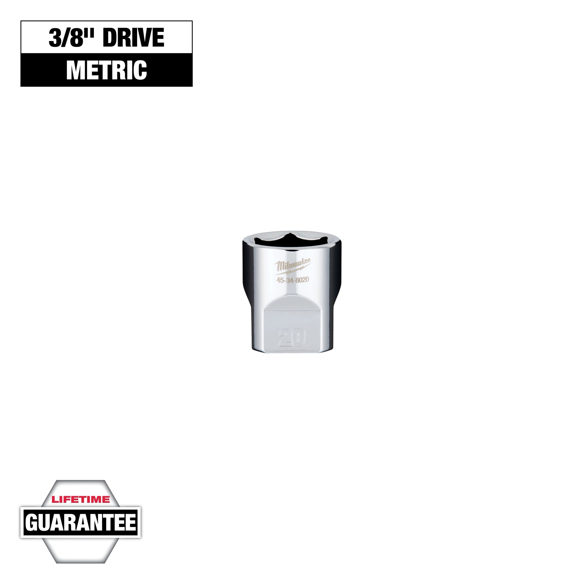 Milwaukee 3/8" Drive 20mm Socket — 45-34-8020