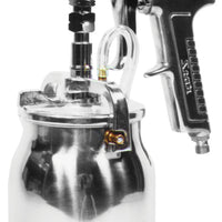 Astro Pneumatic Spray Gun with Cup - Silver Handle - 1.7mm Nozzle - manufacturer part AS8S