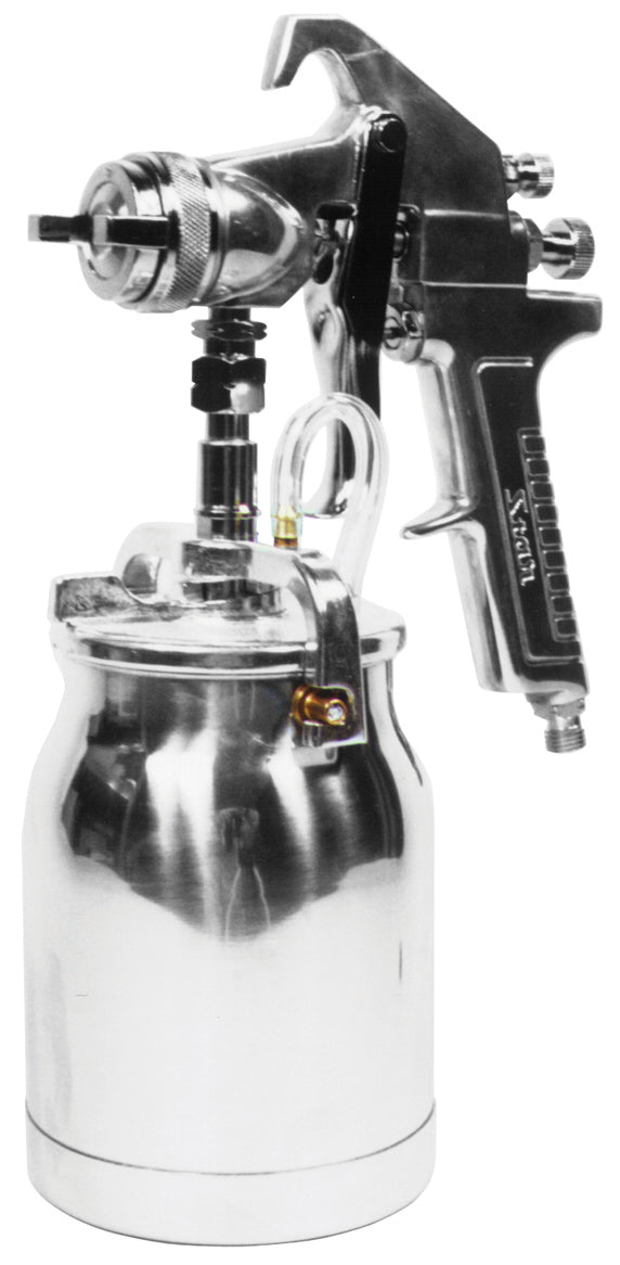 Astro Pneumatic Spray Gun with Cup - Silver Handle - 1.7mm Nozzle - manufacturer part AS8S