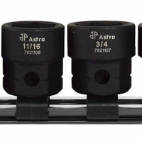 Astro Pneumatic 11pc 1/2" Drive Nano Impact Sockets - SAE - manufacturer part 78211
