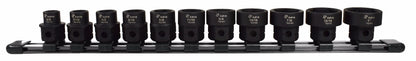 Astro Pneumatic 11pc 1/2" Drive Nano Impact Sockets - SAE - manufacturer part 78211