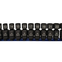 Astro Pneumatic 11-Piece 1/2" Drive Nano Pinless Universal Impact Sockets - Metric - manufacturer part 78244