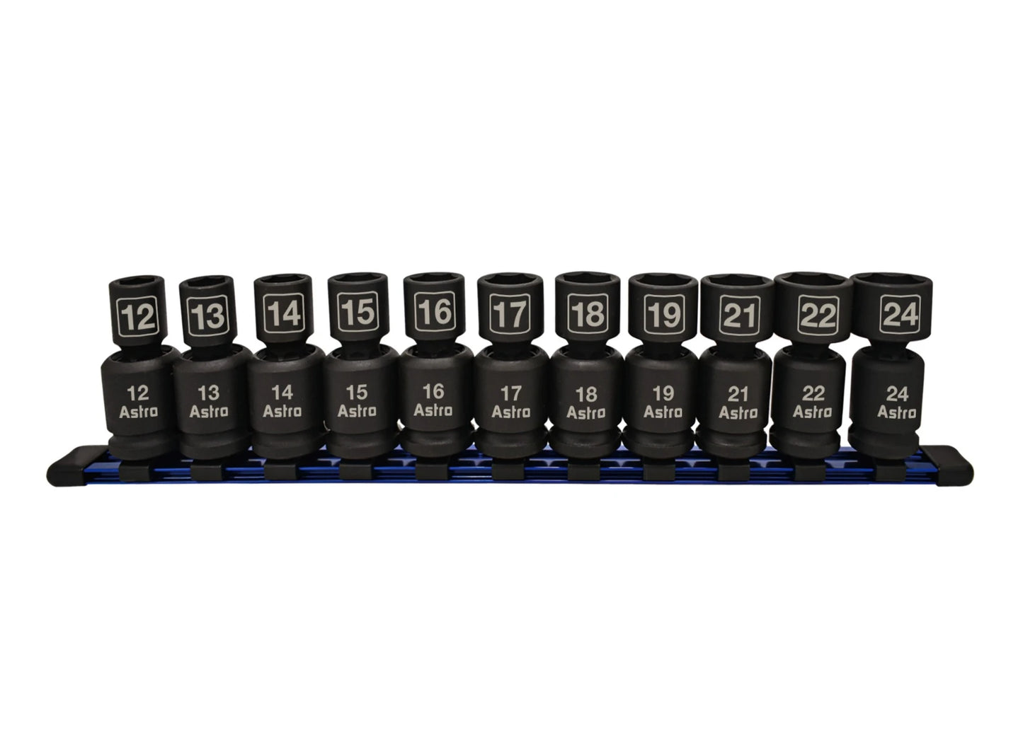 Astro Pneumatic 11-Piece 1/2" Drive Nano Pinless Universal Impact Sockets - Metric - manufacturer part 78244