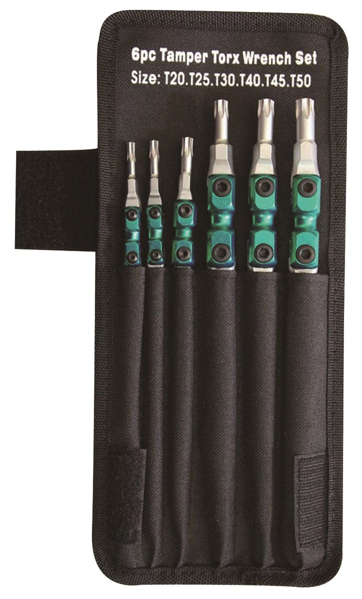 Astro Pneumatic 6pc 180° Swivel Tamper Torx Wrench Set - T20, T25, T30, T40, T45 & T50 - manufacturer part 10-34
