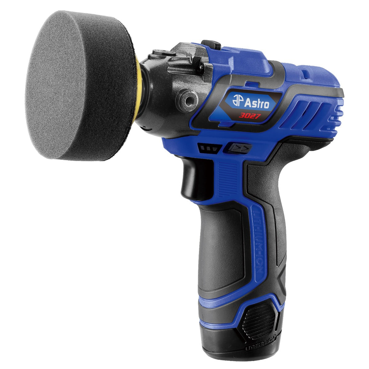 Astro Pneumatic 12V 3" Mini Cordless Pistol Polisher with 2 Batteries - manufacturer part 3027
