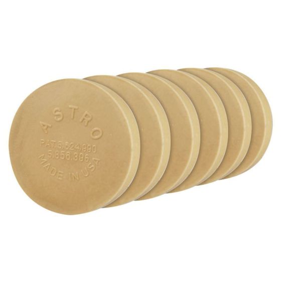 Astro Pneumatic Smart Eraser® 400E6 Eraser Pad, 4 in Dia, 5/16-24 Arbor/Shank, 4000 rpm, Rubber, Beige - manufacturer part 400000000