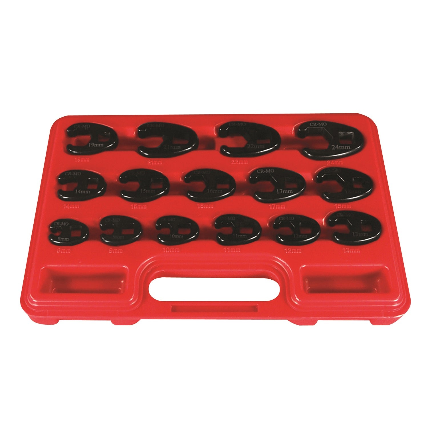 Astro Pneumatic 15pc. Professional Metric Crowfoot Wrench Set - Set Includes 8mm, 9mm, 10mm, 11mm, 12mm, 13mm, 14mm, 15mm, 16mm, 17mm, 18mm, 19mm, 21mm, 22mm & 24mm - manufacturer part 7115