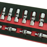 Astro Pneumatic 12pc. 1/4" Drive Flex Socket Set - 6 Point - Metric - manufacturer part 7412