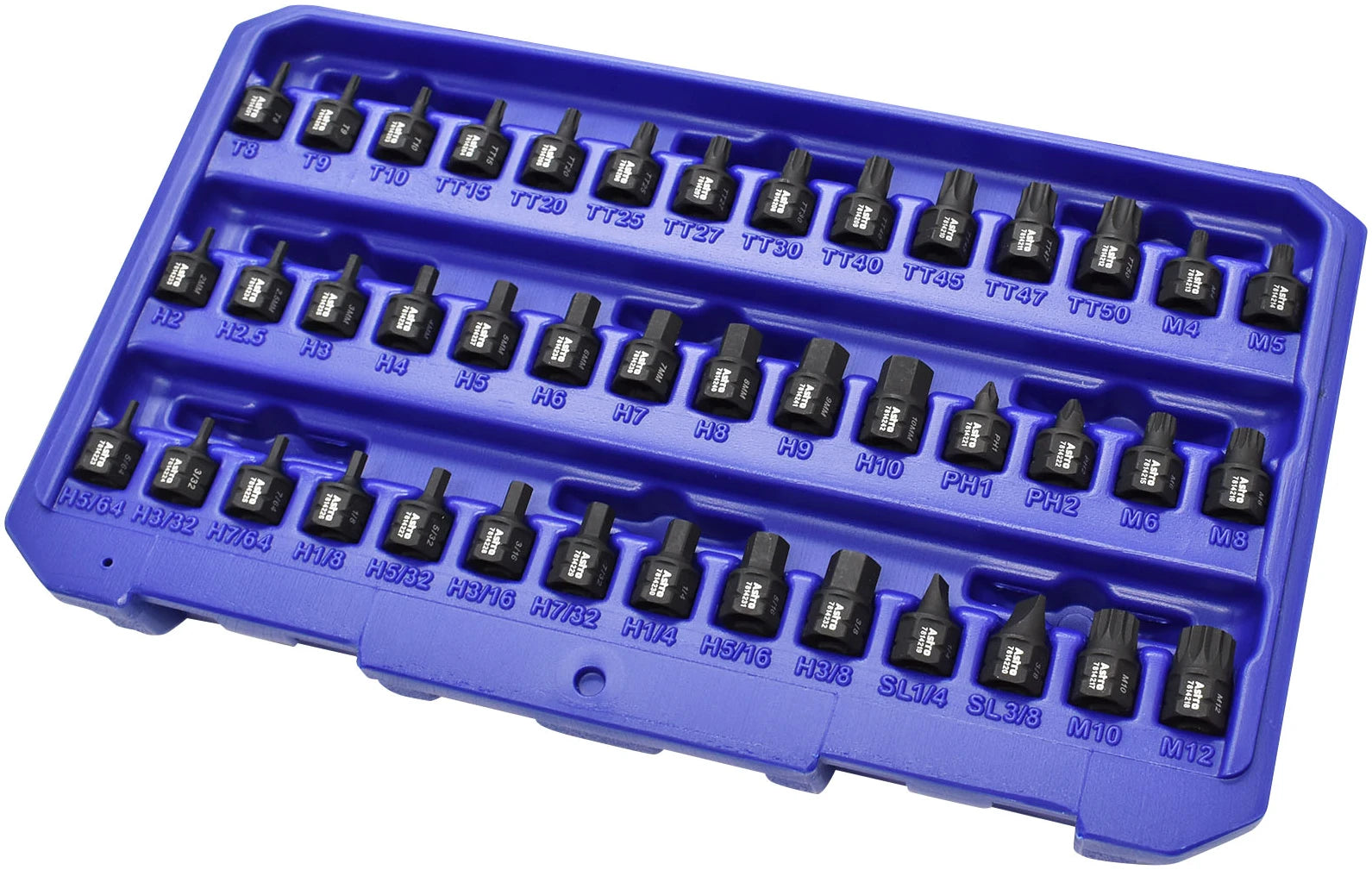 Astro Pneumatic 42-Piece 1/4" Drive Low Profile Nano Impact Bit Socket Set - manufacturer part 78142