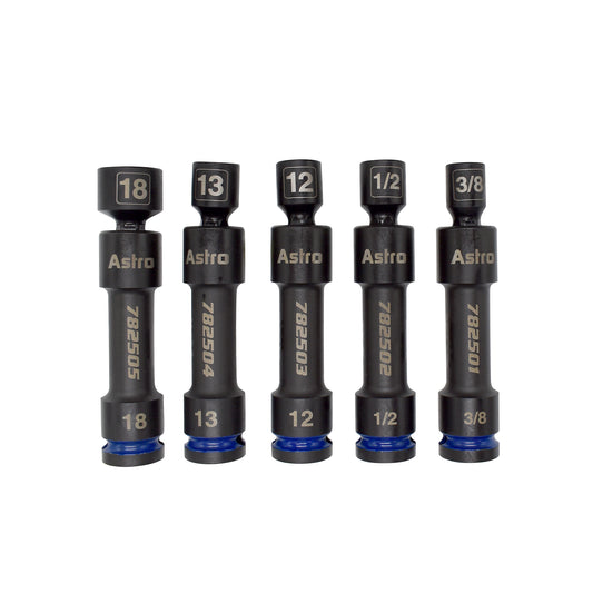 Astro Pneumatic 1/2" Drive 12-Point Pinless Heavy-Duty Driveline Impact Socket Set - manufacturer part 78250