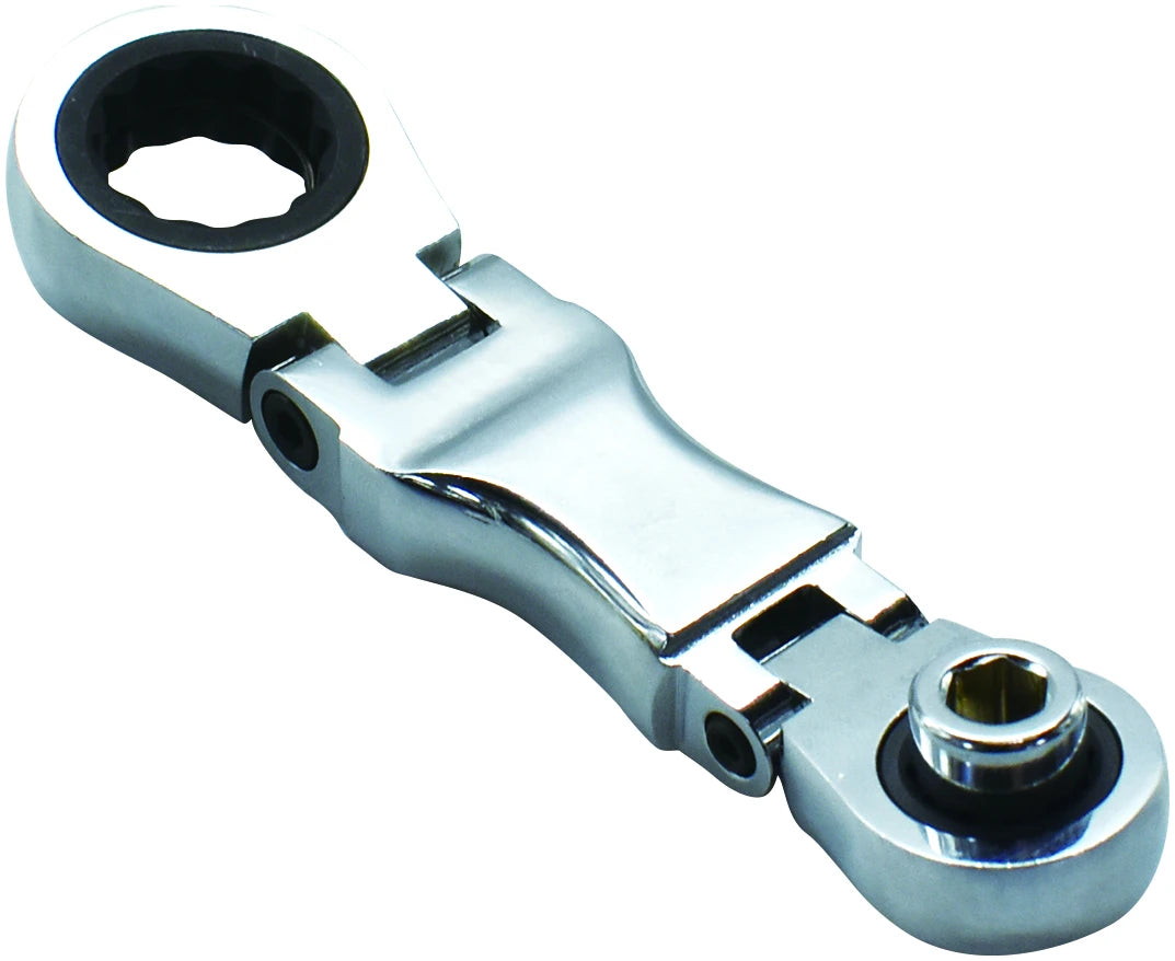 Astro Pneumatic Stubby Ratcheting Flex Head Double Box End Wrench for Nano Sockets - manufacturer part 78301