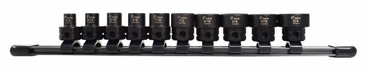 Astro Pneumatic 10pc 3/8" Drive Nano Impact Sockets - SAE - manufacturer part 78310