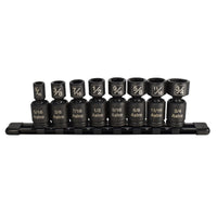 Astro Pneumatic 8-Piece 3/8" Drive Nano Pinless Universal Impact Sockets - SAE - manufacturer part 78340