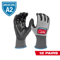 Milwaukee 12 Pair Cut Level 2 High Dexterity Polyurethane Dipped Gloves - L — 48-73-8722B