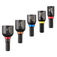 Milwaukee 5 PC SHOCKWAVE™ Impact Duty 1" Insert Magnetic Nut Driver Set — 49-66-4563
