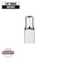 Milwaukee 1/4" Drive 5mm Metric Socket with FOUR FLAT™ Sides — 45-34-9030