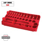 Milwaukee 28 pc 3/8" Drive SAE Ratchet and Socket Tray — 48-22-9481T