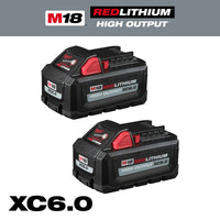 Milwaukee M18™ REDLITHIUM™ HIGH OUTPUT™ XC6.0 Battery Pack (2 Pk) — 48-11-1862