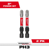 Milwaukee SHOCKWAVE™ Impact Duty 2" PH3 Bit (2 Pk) — 48-32-4963