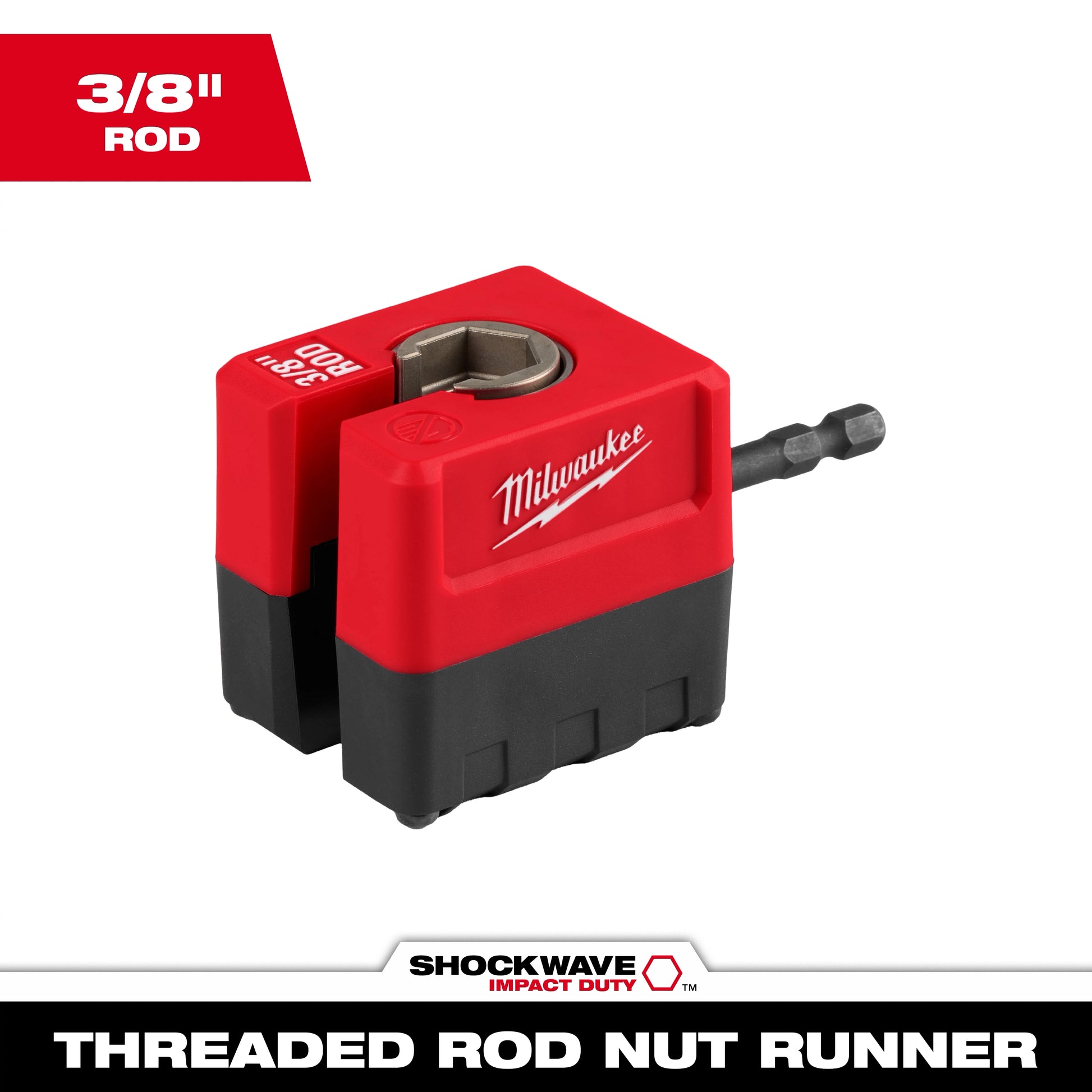 Milwaukee SHOCKWAVE™ Impact Duty 3/8" Threaded Rod Nut Runner — 48-32-2391