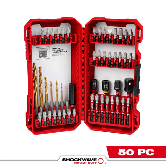 Milwaukee 50 PC SHOCKWAVE™ Impact Duty Drill & Drive Set – 50 PC — 48-32-4013