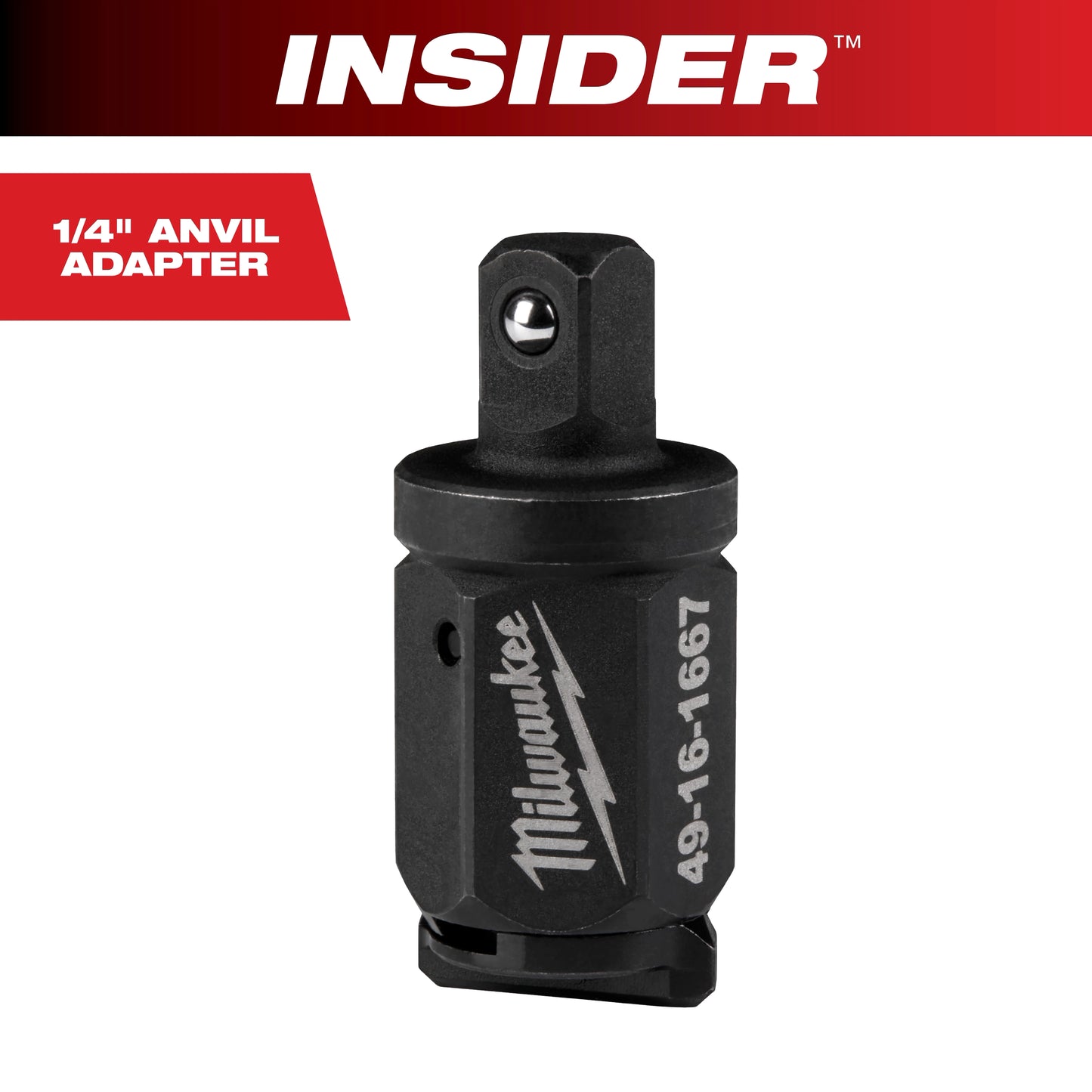 Milwaukee INSIDER™ Box Ratchet 1/4" Anvil Adapter — 49-16-1667