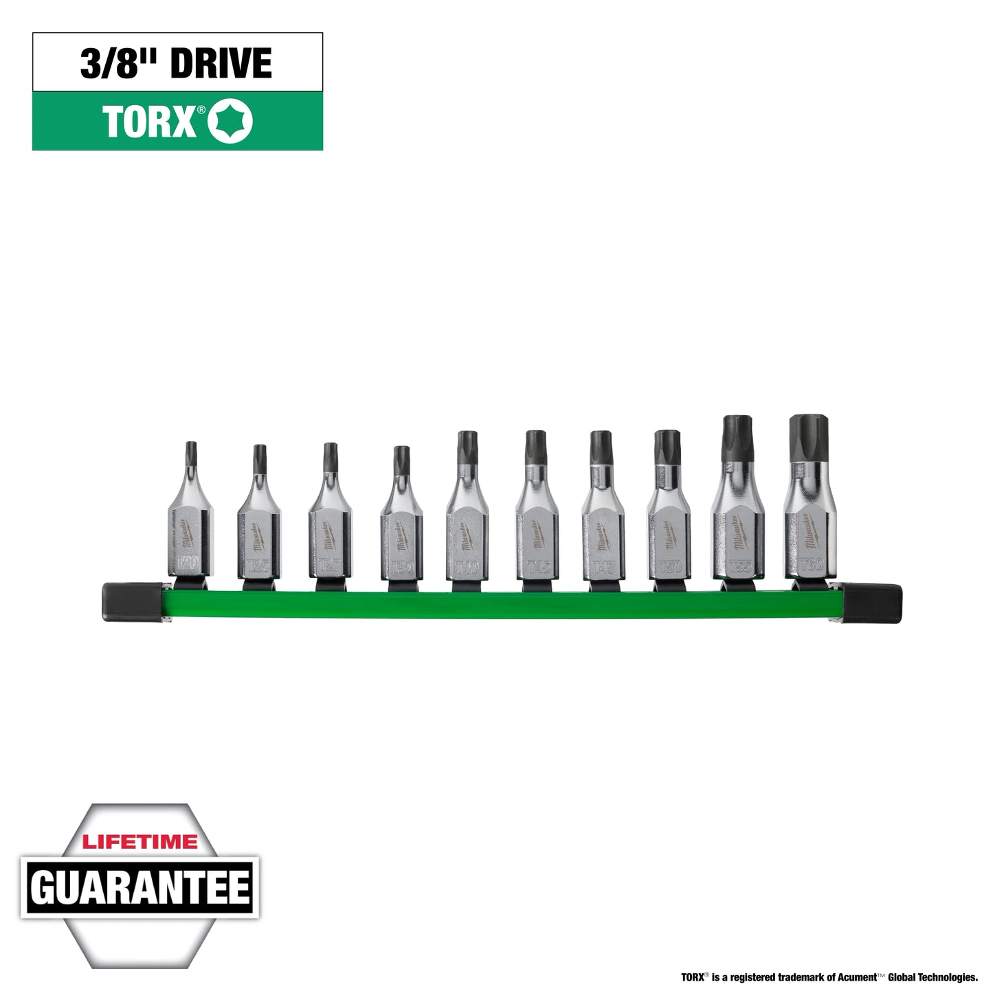 Milwaukee 10 pc 3/8" Drive TORX® Bit Socket Set — 48-22-9531