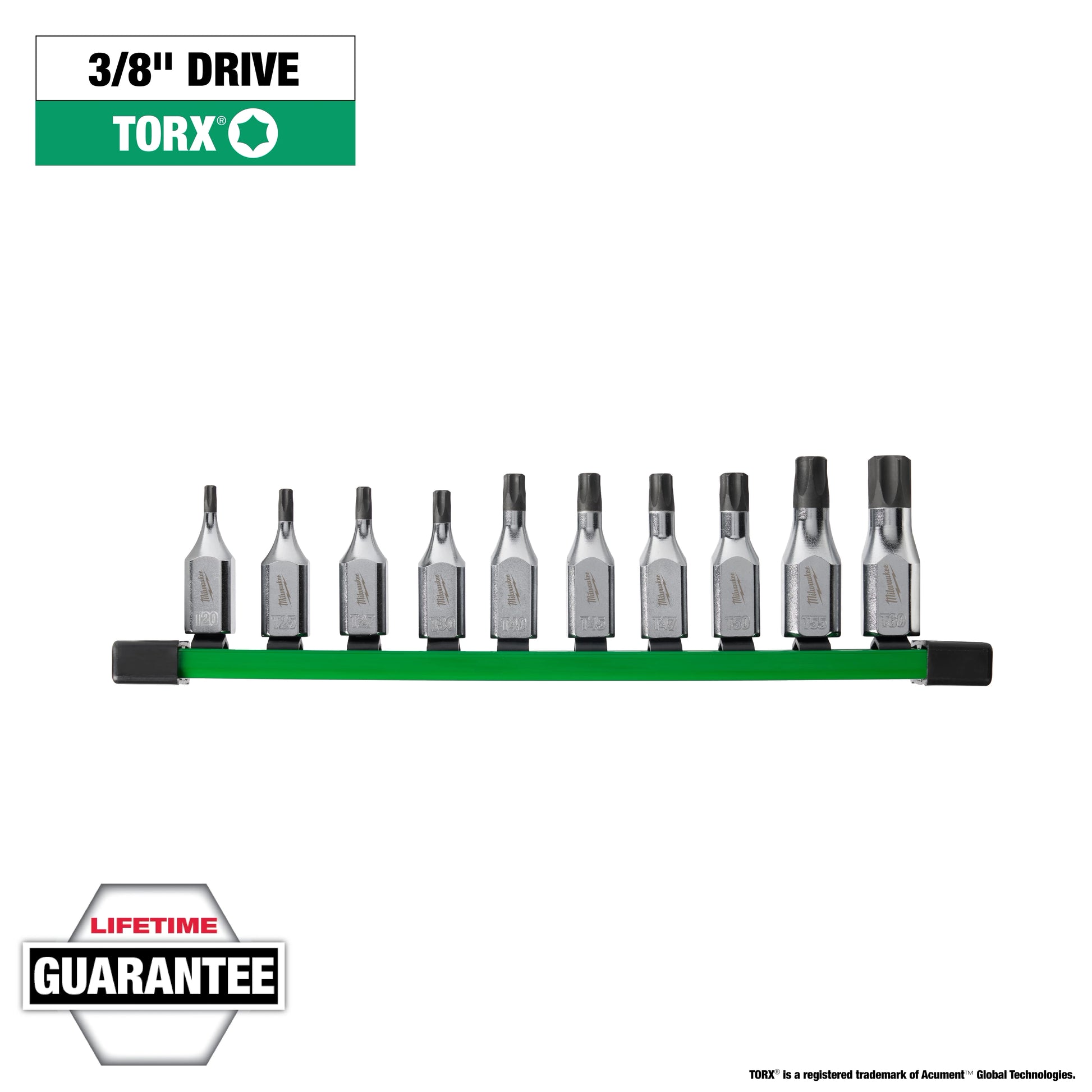 Milwaukee 10 pc 3/8" Drive TORX® Bit Socket Set — 48-22-9531
