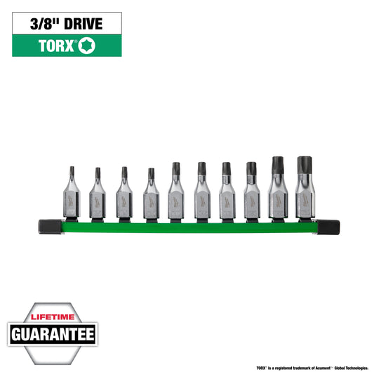 Milwaukee 10 pc 3/8" Drive TORX® Bit Socket Set — 48-22-9531