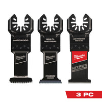 Milwaukee 3 PC Universal Fit Oscillating Multi-Tool Blade Set — 49-10-9001