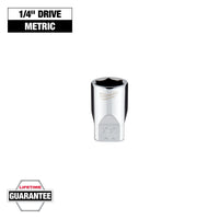 Milwaukee 1/4" Drive 11mm Metric Socket with FOUR FLAT™ Sides — 45-34-9037