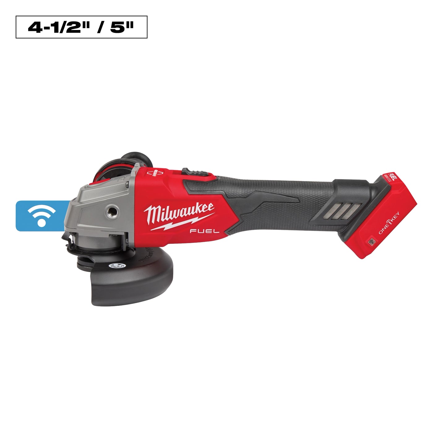 Milwaukee M18 FUEL™ 4-1/2" / 5" Braking Grinder w/ ONE-KEY™ Slide Switch, Lock-On — 2883-20
